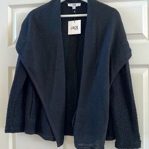 Black shawl collared sweater by BB Dakota NWT medium textured